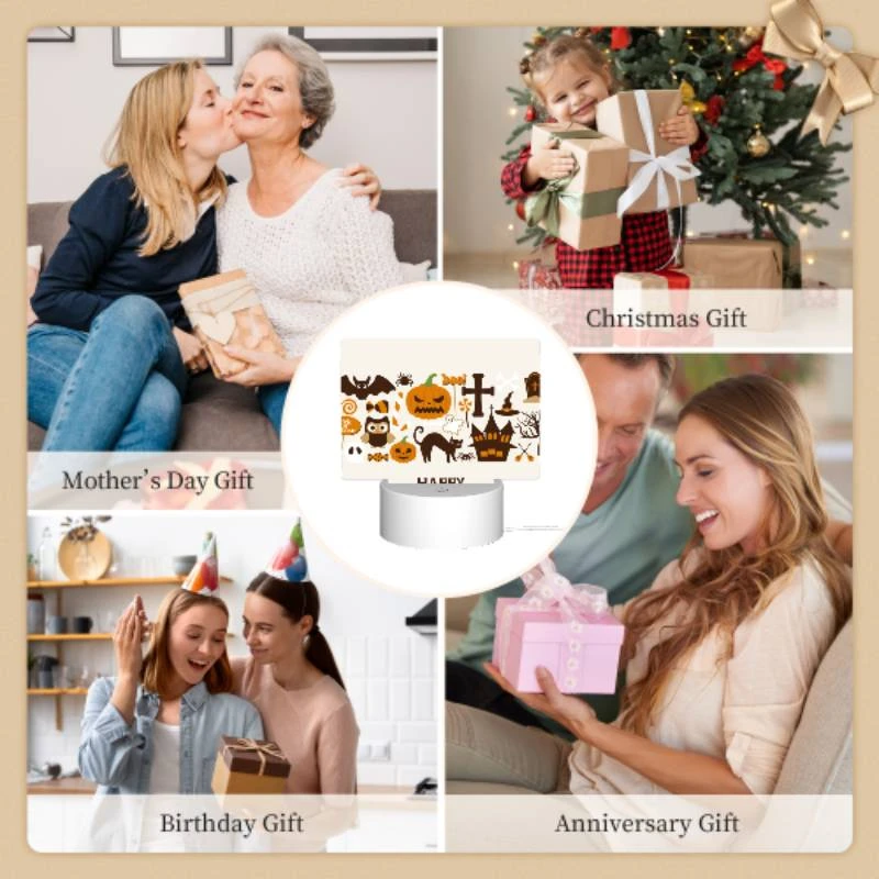 Rectangular Acrylic Night Light, A collection of Halloween symbols and decorations. Rectangular Acrylic Night Light, A Collection Of Halloween Symbols And Decorations. -Acrylic Night Light Shop 40e1102b89b8bc92e1d80a8a9988cfc500f41383