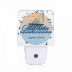 Night Light, A Blue And White Logo For California.
