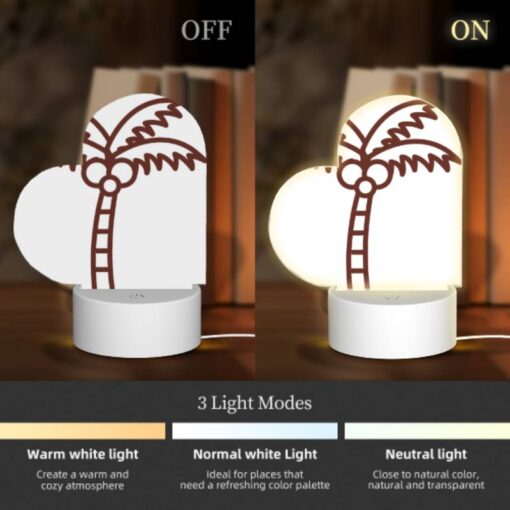 Love Acrylic Night Light, A Brown And White Drawing Of A Palm Tree. -Acrylic Night Light Shop 41d658975de5aeed56a75ffe84bb9e3dd647c545