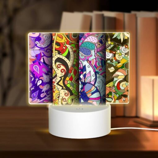 Rectangular Acrylic Night Light, Four Different Colored Designs Of A Leaf. -Acrylic Night Light Shop 41feeff3d3a15b7d51e02773f8969e2a7fcf87f0