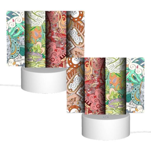Rectangular Acrylic Night Light, Three Different Colored Paintings Of A Leaf. -Acrylic Night Light Shop 422401f504a2cf15e9c871cb292f0c792e5a8656