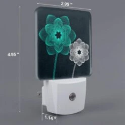 Night Light, Two Blue Flowers With Green Centers. 1 Night Light, Two Blue Flowers With Green Centers. -Acrylic Night Light Shop 42405e7acd9b5730b939371859a83786442977b1