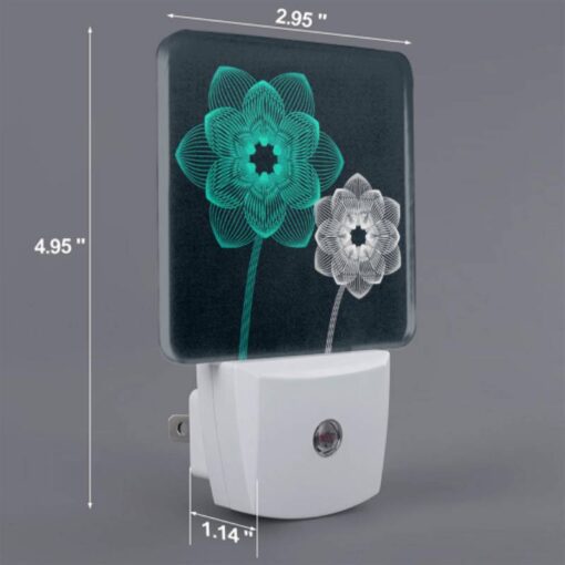 Night Light, Two Blue Flowers With Green Centers. -Acrylic Night Light Shop 42405e7acd9b5730b939371859a83786442977b1
