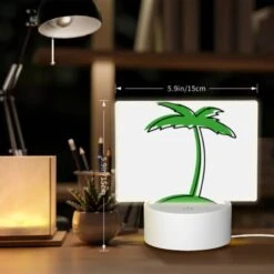Rectangular Acrylic Night Light, A Green Palm Tree With A White Background. -Acrylic Night Light Shop 427448881868b1a4caa136e880fc3962b20a5353