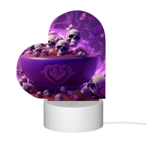 Love Acrylic Night Light, A Bowl Of Skulls And Bones Is Placed On A Table. -Acrylic Night Light Shop 429932167682561ebbe802e85c373963fb2260ba