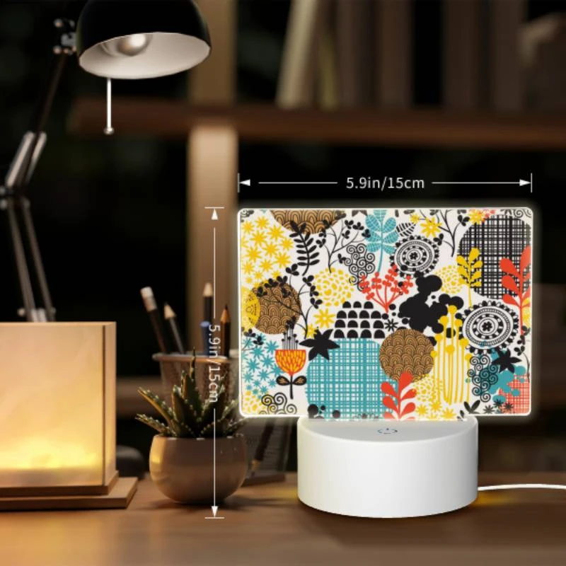 Rectangular Acrylic Night Light, A colorful floral pattern with yellow Rectangular Acrylic Night Light, A Colorful Floral Pattern With Yellow -Acrylic Night Light Shop 42b2f3d2e25d75646005e5781e36ae0c477e67b0