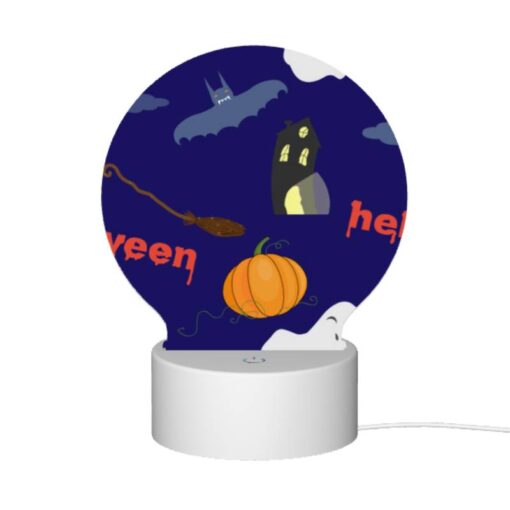Round Acrylic Night Light, A Halloween Themed Image With A Pumpkin -Acrylic Night Light Shop 42e29c084ff94384be2d40901c1fe08092e64c29