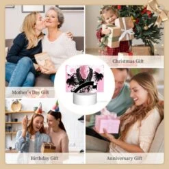 Rectangular Acrylic Night Light, A Pink And Black Image Of A Bird With A Letter "U" On It. 7 Rectangular Acrylic Night Light, A Pink And Black Image Of A Bird With A Letter "U" On It. -Acrylic Night Light Shop 4305ed66a5d628202f1d46ce873a2f7310425634