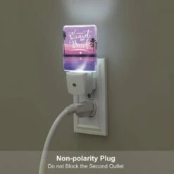 Night Light Set Of 2, A Sunset Beach Sign With A Moon In The Background. -Acrylic Night Light Shop 4351a0d16ac28d72cf61cb4b516be0b5e0d7a6d3