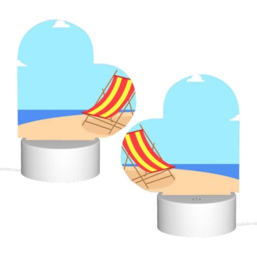 Love Acrylic Night Light, A Colorful Beach Chair Is Sitting On A Sandy Beach. -Acrylic Night Light Shop 437fa27a6dd4b7f6bbdff6701a4eb4402b8d7812