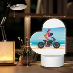 Love Acrylic Night Light, A Woman Is Sitting On A Motorcycle With A Surfboard On The Back. -Acrylic Night Light Shop 43b584c3c9da983e7790b0023d58a8072f462c0a