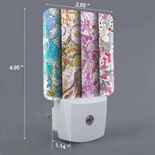Night Light Set Of 2, Three Colorful Designs Are Displayed On A Row Of Paper. -Acrylic Night Light Shop 43cf23891a354ddf5d2eb95bdc341317def7db97