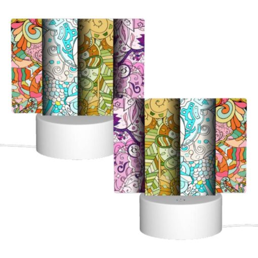 Rectangular Acrylic Night Light, Three Colorful Designs Are Displayed On A Wall. -Acrylic Night Light Shop 43cfcbad31aa27ba5971f8fc2f242567dfcf4f2a
