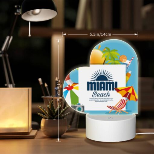 Love Acrylic Night Light, A Colorful Beach Sign With A Sun And Palm Trees. -Acrylic Night Light Shop 4406bb512dd99e2ba4d46c3127b07a129b2e6bde