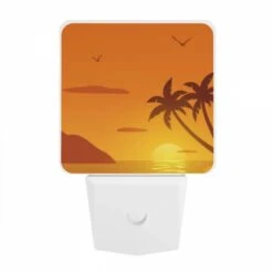 Night Light, A Sunset With A Palm Tree And Birds In The Background. 7 Night Light, A Sunset With A Palm Tree And Birds In The Background. -Acrylic Night Light Shop 44076d7edf86bb039a02cd5ed013f3db2b1ca014