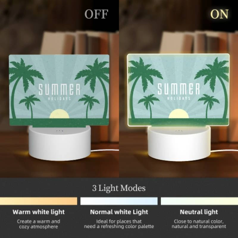 Rectangular Acrylic Night Light, A poster advertising summer holidays. Rectangular Acrylic Night Light, A Poster Advertising Summer Holidays. -Acrylic Night Light Shop 449444b4d6142db9d0073063eb1601c0d32af976
