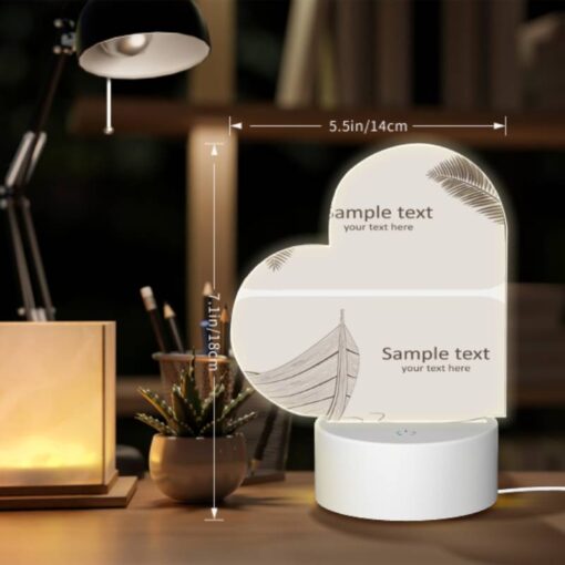 Love Acrylic Night Light, A Boat Is Shown In Two Different Ways -Acrylic Night Light Shop 44a86b1d22079107da942ddd35dd86dc29198cfd