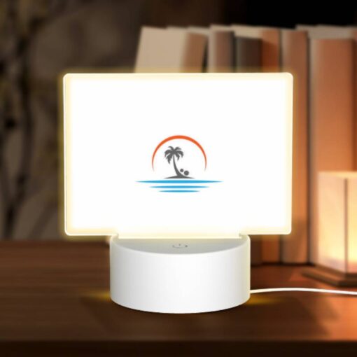 Rectangular Acrylic Night Light, A Sunset With A Palm Tree On A Beach. -Acrylic Night Light Shop 44b22fe182a83a55cf7fd27851153ad27e64dce6