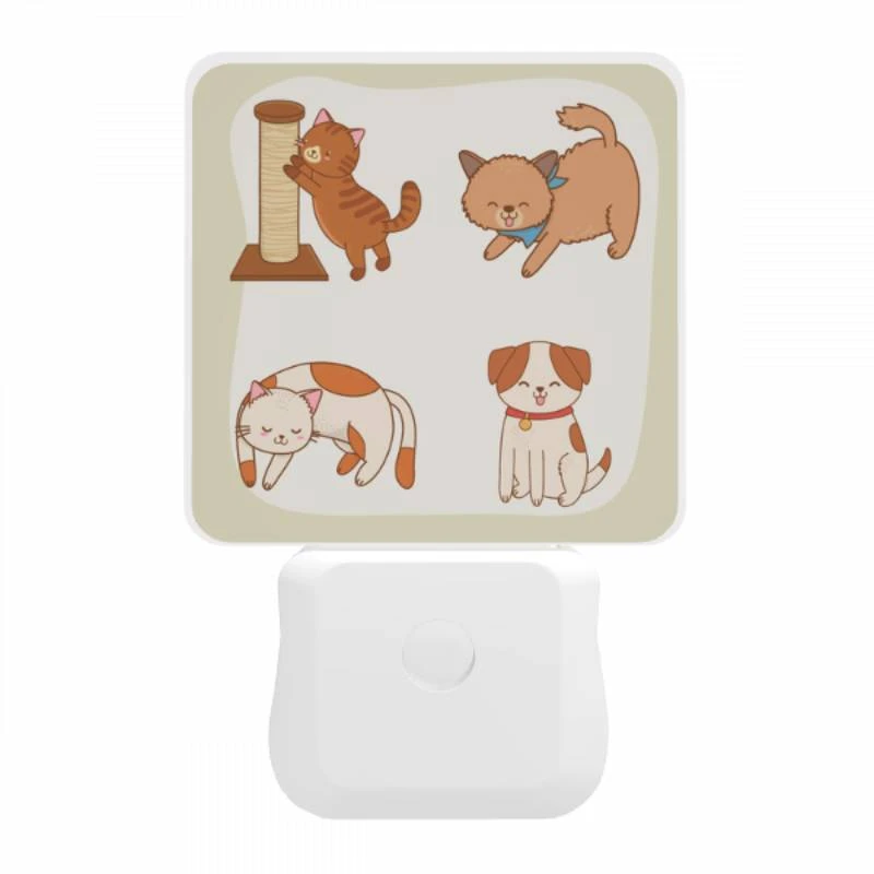 Night Light, Four different colored cats are shown playing with a toy. Night Light, Four Different Colored Cats Are Shown Playing With A Toy. -Acrylic Night Light Shop 45a83c034aca40cd1a40b0d0a657b1c141c45931