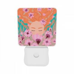 Night Light Set Of 2, A Woman With Red Hair Is Surrounded By Flowers. -Acrylic Night Light Shop 45b6b8f94d69d8e0645541f19de64a63ac0c4ba6