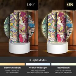 Round Acrylic Night Light, Four Different Colored Designs Of A Flower. -Acrylic Night Light Shop 464fdac06802776a55fee57d07e80e88b4eddb4c