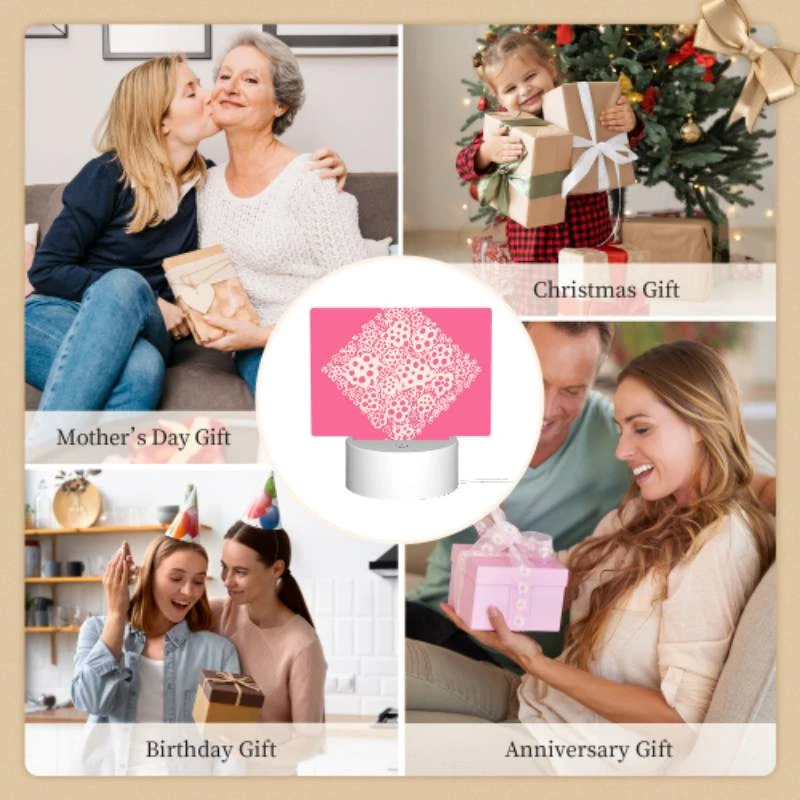 Rectangular Acrylic Night Light, A pink square with white flowers on it. Rectangular Acrylic Night Light, A Pink Square With White Flowers On It. -Acrylic Night Light Shop 4651e9d8e989eeeec747a3edac0cf06f39925f55