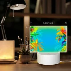 Rectangular Acrylic Night Light, Two Palm Trees Are On A Blue Background. -Acrylic Night Light Shop 47062cc1ea5ed3b696345f8e4fc0b58aa82586ce
