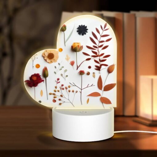Love Acrylic Night Light, A Collection Of Flowers And Leaves On A White Background. -Acrylic Night Light Shop 471bd7327784cf0e21a0a1494f22dc398b325d27