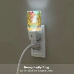 Night Light Set Of 2, A Colorful Hot Air Balloon Is Flying Over A Beach With A Yellow Sign That Says "Summer." 3 Night Light Set Of 2, A Colorful Hot Air Balloon Is Flying Over A Beach With A Yellow Sign That Says "Summer." -Acrylic Night Light Shop 4769ebdb23570f4235856869657d1587266b91b3