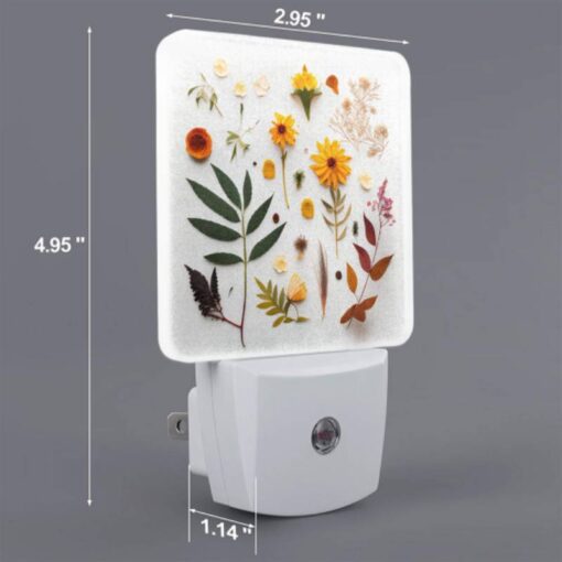 Night Light Set Of 2, A Variety Of Flowers And Leaves Are Arranged On A White Surface. -Acrylic Night Light Shop 4933d545a88776055c8905a896791cbe98c6ac66