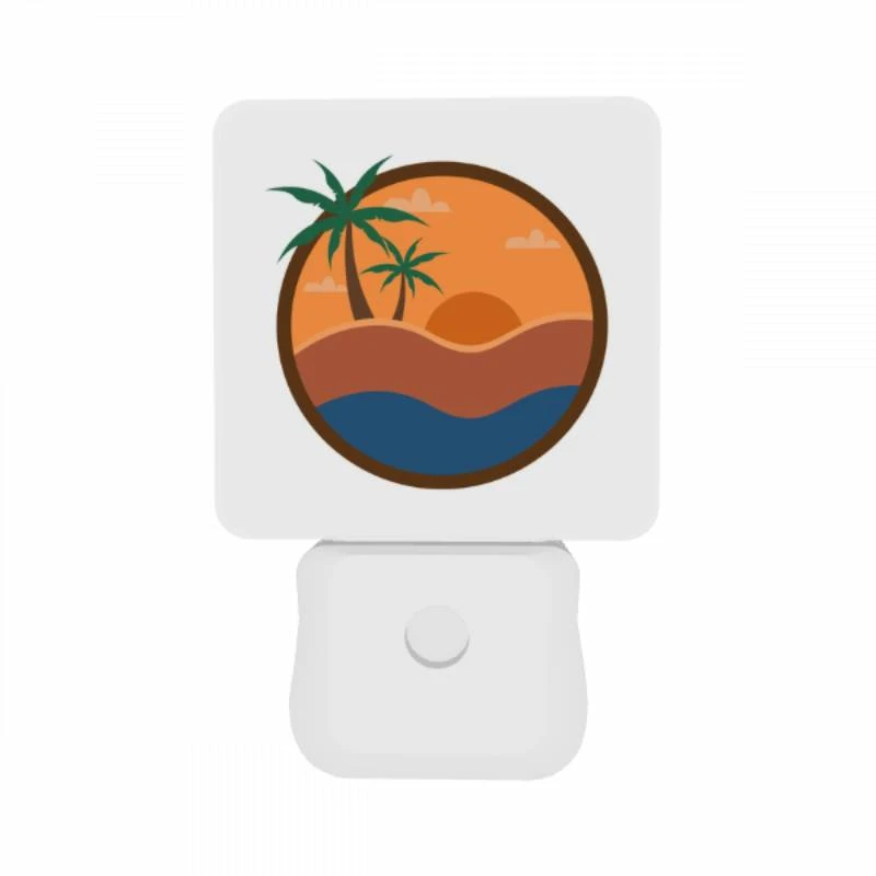 Night Light Set of 2, A sunset scene with a beach and palm trees. Night Light Set Of 2, A Sunset Scene With A Beach And Palm Trees. -Acrylic Night Light Shop 49b4ba5d07cb53d1f8a017a1ff053f81c06ee34b