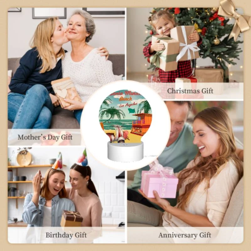 Round Acrylic Night Light, A colorful beach scene with a surfboard Round Acrylic Night Light, A Colorful Beach Scene With A Surfboard -Acrylic Night Light Shop 49ed565288ed9c2192dfb498420ee50c88b1d605