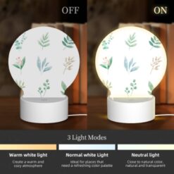 Round Acrylic Night Light, Six Different Types Of Plants Are Shown In A Row. -Acrylic Night Light Shop 4a2c568137eeb6cfc7c8642581354533a47ac2df