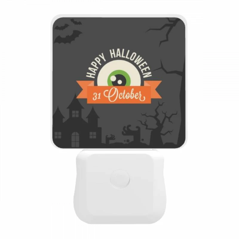 Night Light, A Halloween poster with a green eye and the date 31 October. Night Light, A Halloween Poster With A Green Eye And The Date 31 October. -Acrylic Night Light Shop 4ab51ecede9b11cbb3a262d248503a83ae47e472
