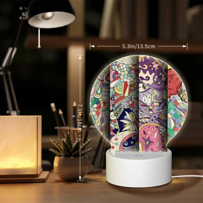 Round Acrylic Night Light, Three colorful designs are displayed on a single sheet of paper. Round Acrylic Night Light, Three Colorful Designs Are Displayed On A Single Sheet Of Paper. -Acrylic Night Light Shop 4b0f6c42b4f807487e1b00694ca18557c9639daf