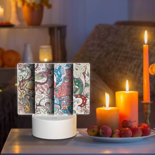 Rectangular Acrylic Night Light, Three Colorful Artworks Are Displayed Side By Side. -Acrylic Night Light Shop 4bf82de709acd73176af36a2217ba0eff31f4fd8