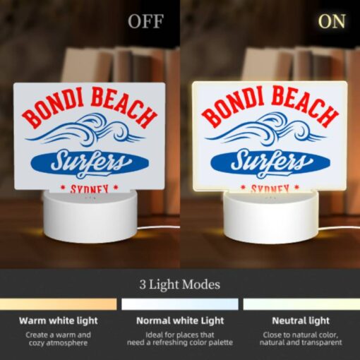 Rectangular Acrylic Night Light, A Logo For Bondi Beach Surfers. -Acrylic Night Light Shop 4c35984e609199d605204cf64293a793b3052f25