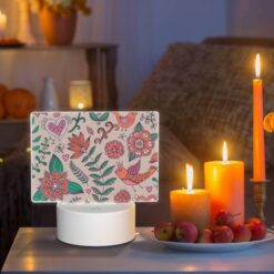 Rectangular Acrylic Night Light, A Colorful Bird Is Sitting On A Branch. -Acrylic Night Light Shop 4c67330682ddc64d6194ed7240bdd0807edec4c0