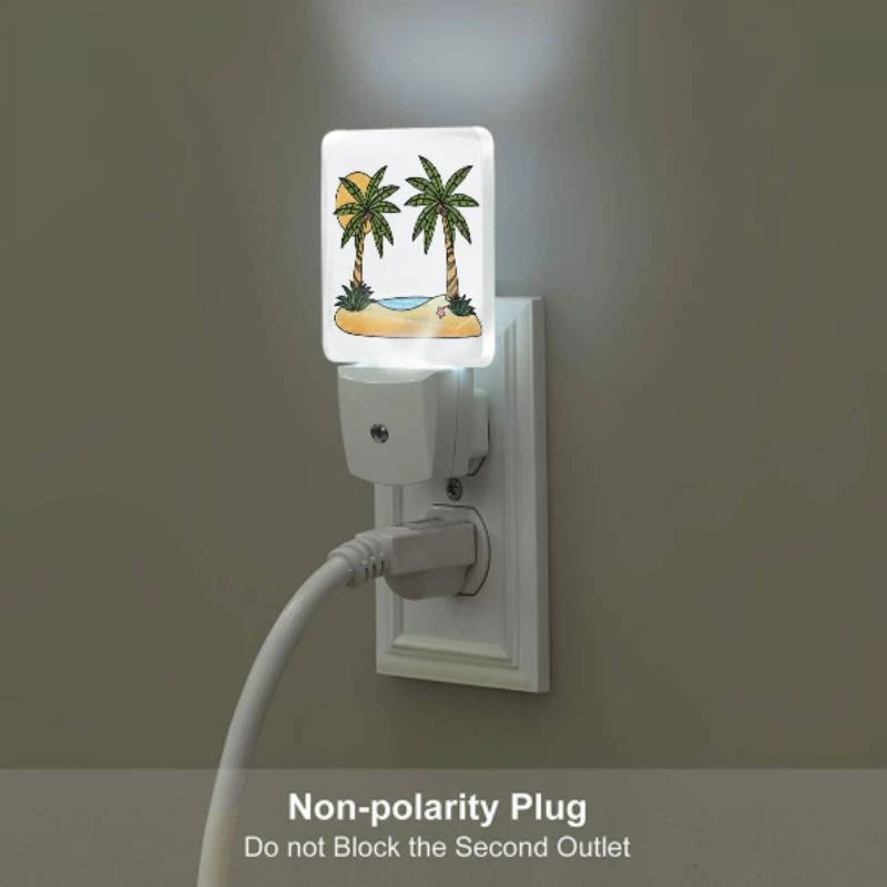 Night Light Set of 2, A cartoon drawing of a tropical island with two palm trees and a sun. Night Light Set Of 2, A Cartoon Drawing Of A Tropical Island With Two Palm Trees And A Sun. -Acrylic Night Light Shop 4c78475a62270dc07776f835eb85ba6e9c30b41d