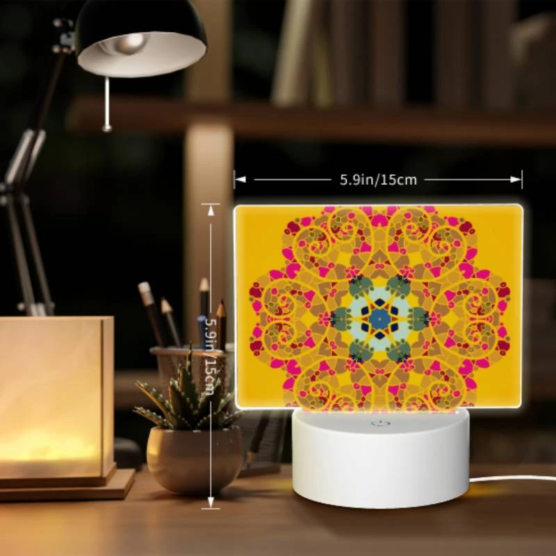 Rectangular Acrylic Night Light, A colorful flower design with a blue center. Rectangular Acrylic Night Light, A Colorful Flower Design With A Blue Center. -Acrylic Night Light Shop 4d2cd8223c941ba2772b3567a8aed41f8da1e458
