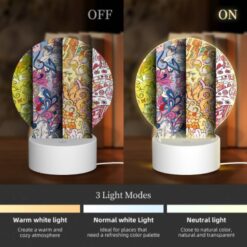 Round Acrylic Night Light, Three Colorful Designs Are Displayed On A Wall. -Acrylic Night Light Shop 4d3360f07b18dbd59235982717352013d3c8712f