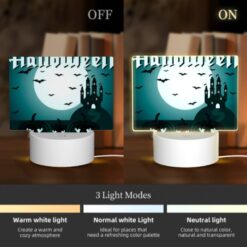 Rectangular Acrylic Night Light, Three Pumpkins With Faces Drawn On Them. -Acrylic Night Light Shop 4d581e2928ae122dd371cc728ccfc8485cdaf4ee