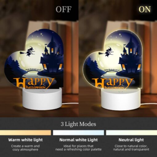 Love Acrylic Night Light, A Witch On A Broom Flies Over A Castle During A Halloween Celebration. -Acrylic Night Light Shop 4dcc01c36f764e8b492e069ad3f58ce1e6355d76