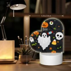 Love Acrylic Night Light, A Cartoon Of A Ghost With A Banner That Says "boo". -Acrylic Night Light Shop 4dd56574d7f5aafc7701d42a870cd510e5b2b0b8