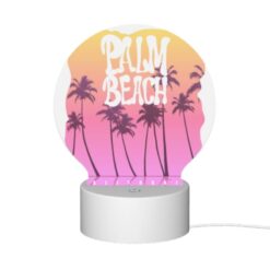 Round Acrylic Night Light, A Colorful Poster Of A Beach In California. -Acrylic Night Light Shop 4ddab2d06618ac9f1eea219a3b7e51e71ecf5664