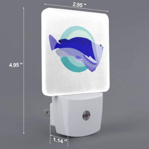 Night Light Set Of 2, A Blue And White Fish With A Circle Around It. -Acrylic Night Light Shop 4e640d1c2847d1c0279865b99ef1ea702accdb15