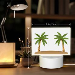 Rectangular Acrylic Night Light, Two Palm Trees On A Sandy Beach. -Acrylic Night Light Shop 4ed832ce3a2143b0e10643ba08ebc9225015015d
