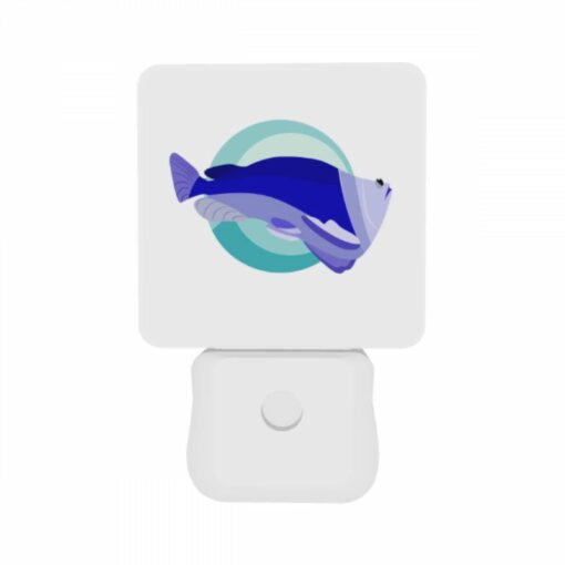 Night Light Set Of 2, A Blue And White Fish With A Circle Around It. -Acrylic Night Light Shop 4f0bcaf7eb3388026e5a04e786a8a53de18116e7