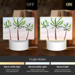Rectangular Acrylic Night Light, Three Palm Trees Are Standing In The Sand. -Acrylic Night Light Shop 4f3ac121e6b52823c65144212377a2066eab0bb7