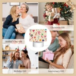 Rectangular Acrylic Night Light, A Colorful Floral Pattern With A Variety Of Flowers And Leaves. -Acrylic Night Light Shop 4f686ef9e31ecbe9a3f0634fc17be8eec489c3f1